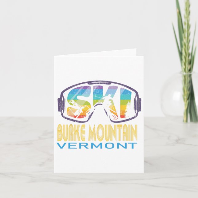 Ski Burke Berg Vermont Skiurlaub Karte (Vorderseite)