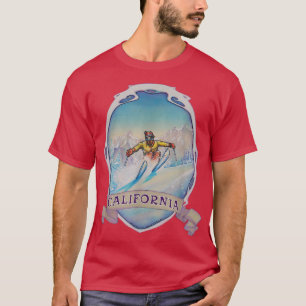Ski California Vintag Retro Snow Snow Snow T-Shirt