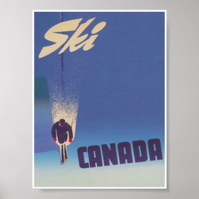Ski Canada Vintage Travel Poster (Vorne)