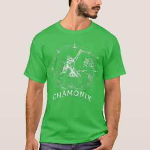 Ski Chamonix, Frankreich Vintager Schneeschuhurlau T-Shirt