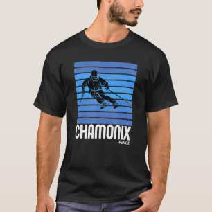 Ski Chamonix Frankreich Wintersport Vintage Retro T-Shirt