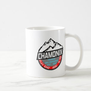 Ski Chamonix T-Shirt Mont Blanc Frankreich Skifahr Kaffeetasse