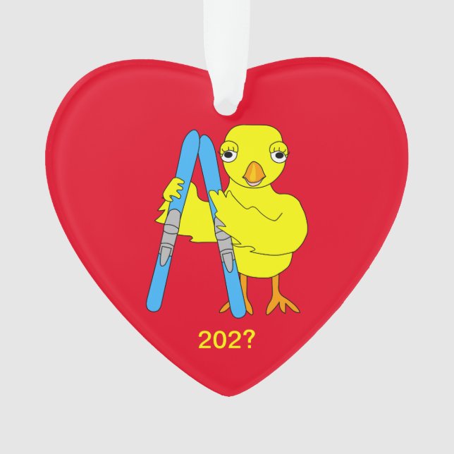 Ski Chick Ornament (Vorderseite)