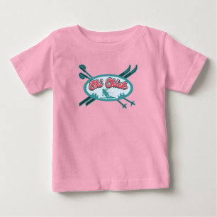 Ski-Chick-Schneebauernhof-Abenteuer Baby T-shirt