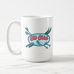 Ski Chick Wintergebirge Pisten Kaffeetasse
