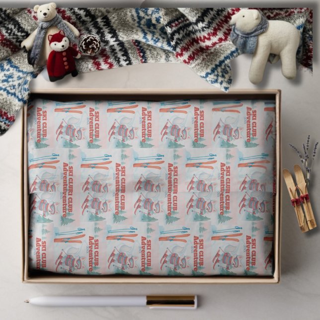 Ski Club Après Bébé  Arctic Fox Seidenpapier (Ski Club Après Bébé Arctic Fox Tissue Paper)