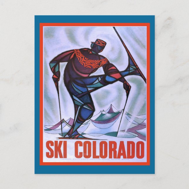 Ski Colorado Postkarte (Vorderseite)