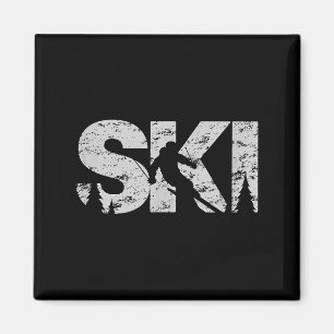 Ski Cool Skistil Alne Skifahrer Geschenk Frauen Mä Magnet