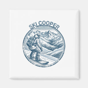 Ski Cooper Colorado Snowboarden Snowboarder Magnet