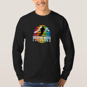 Ski Creste Butte Retro Vintage Sonne Cool Creste B T-Shirt