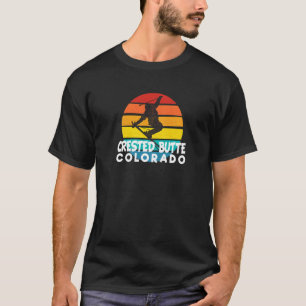 Ski Crested Butte 70er 80er Throwback Crested Butt T-Shirt