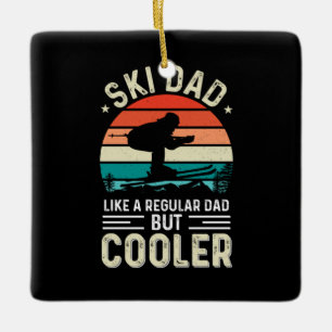 Ski Dad Keramikornament
