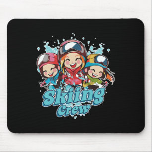 Ski-Damen-Mannschaft, Winterferien, Skiteam-Gruppe Mousepad