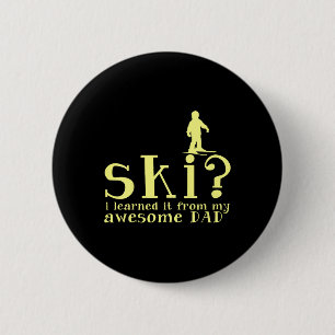 Ski-Design-Geschenk für Kinder zum Wintersport Button