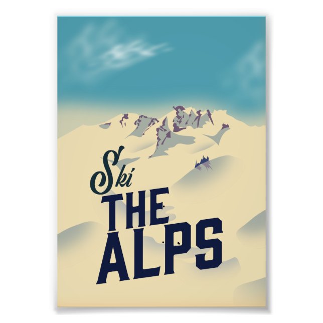 Ski die Alpen Fotodruck (Vorne)