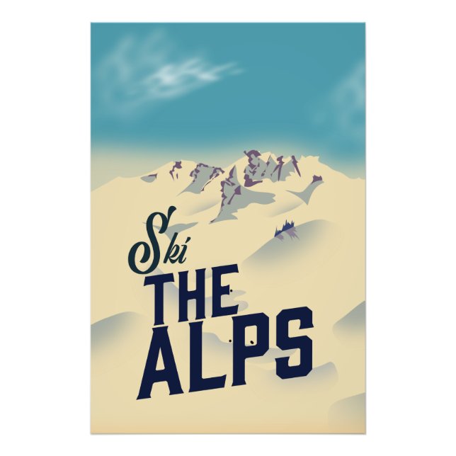 Ski die Alpen Fotodruck (Vorne)