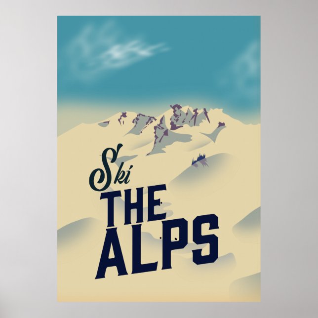 Ski die Alpen Poster (Vorne)