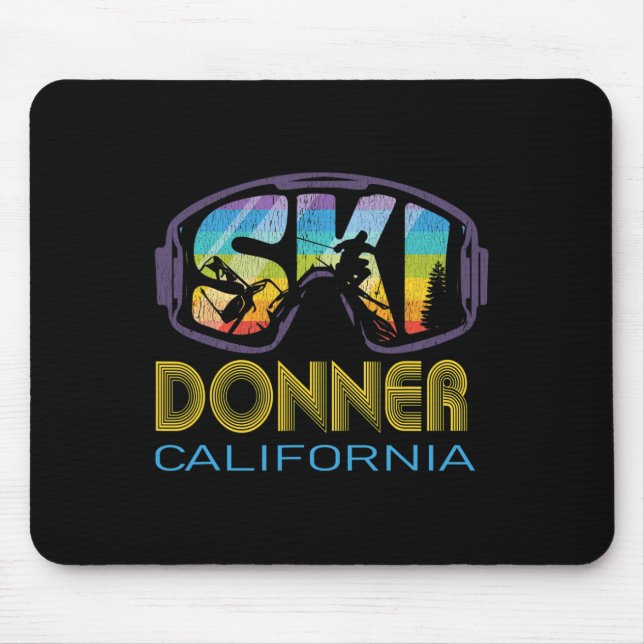 Ski Donner Kalifornien Skiurlaub  Mousepad (Vorne)