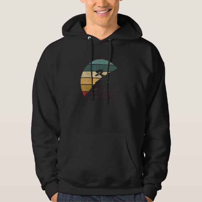 Ski Downhill Funny Drifting Skier Snow Winter Spor Hoodie (Vorderseite)