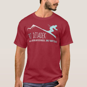Ski Dziadek Funny Niedlicher Winter Skipass Gesche T-Shirt