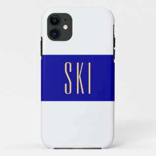 SKI Elegant Sportlich Königlich Blau Weiße Moderne Case-Mate iPhone Hülle