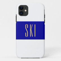 SKI Elegante Sporty Royal Navy Blaue Streifen