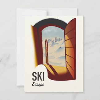 Ski Europe Vintages Sportplakat