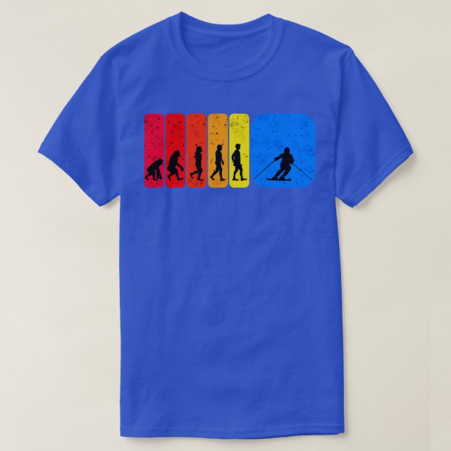 Ski-Evolution-Lustschenk T-Shirt (Design vorne)