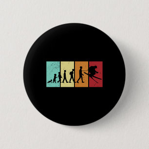 Ski Evolution - Skifahren Liebhaber Berge Retro Sk Button