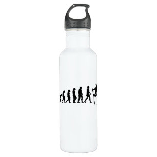 Ski Evolution Skifahren Winterskigebiet Geschenk Edelstahlflasche