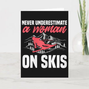 Ski fahren Frauen Lustiges Skifahren Unterschätze Karte
