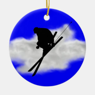 Ski fahren keramik ornament
