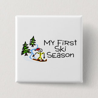 Ski fahren meine erste Ski-Jahreszeit Button