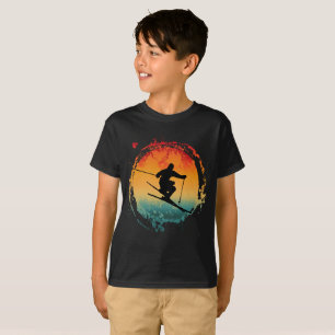 SKI-Fahren RETRO VINTAGE T-Shirt