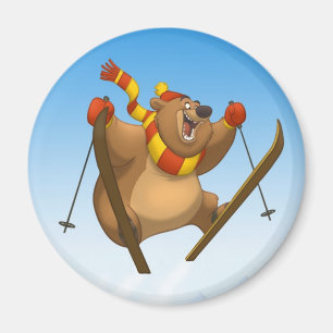 Ski fahrender Bärn-Magnet Magnet