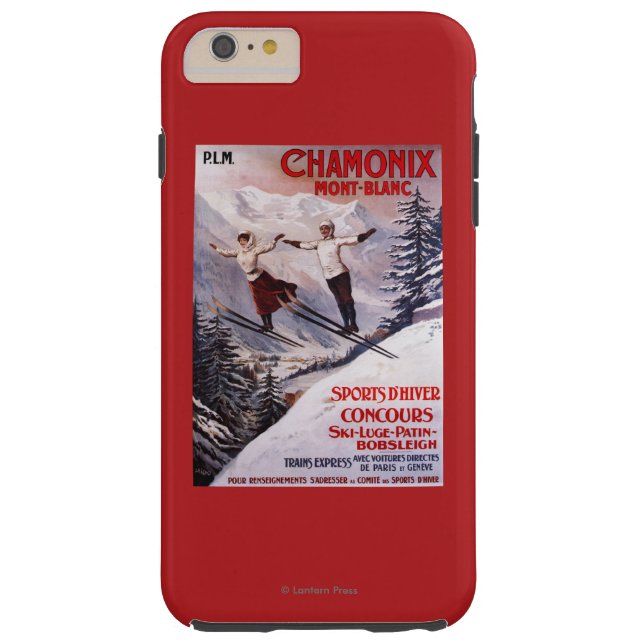 Ski fahrendes förderndes Plakat Case-Mate iPhone Hülle (Rückseite)