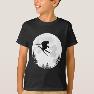 Ski - Fallschirmspringen über den Mond T-Shirt