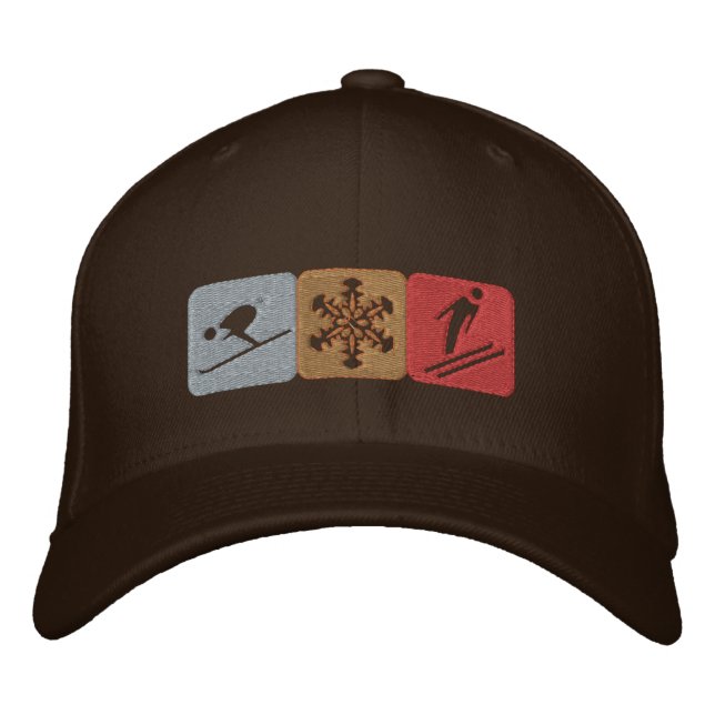 Ski-Fans kommen auf ihre Kosten Bestickte Kappe (Vorderseite)