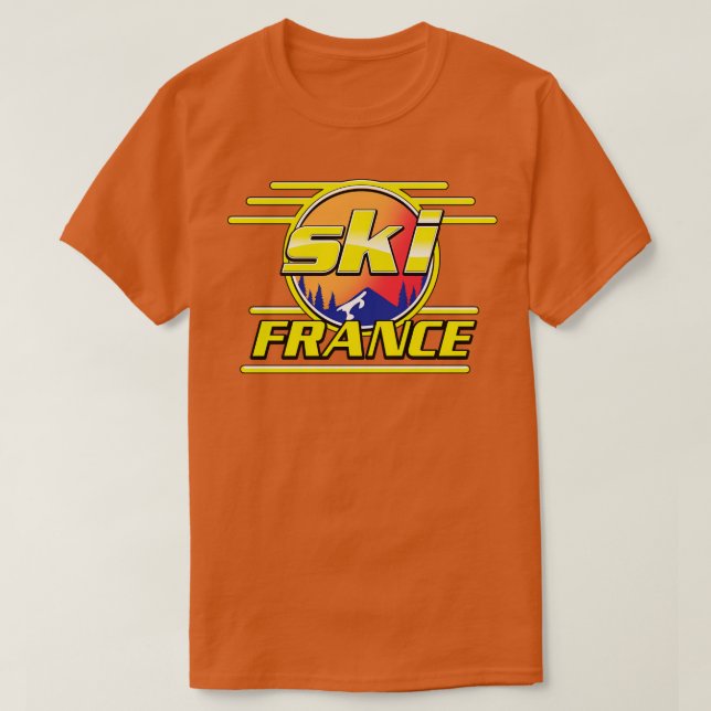 Ski France 80er T-Shirt (Design vorne)