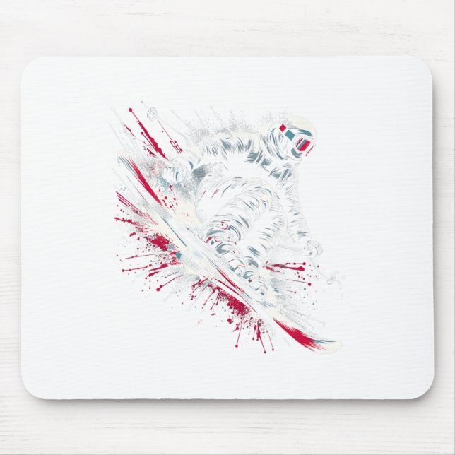 Ski Freestyle Ski Freeski Winter Extreme Sport Mousepad (Vorne)