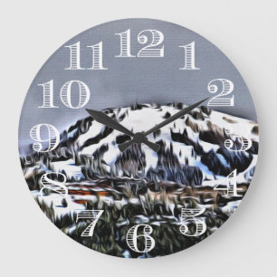 Ski-Gebirgsuhr Große Wanduhr