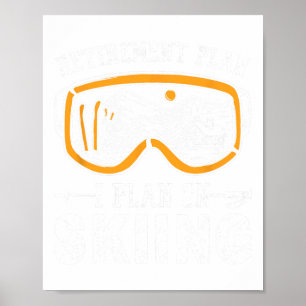 Ski-Geschenk für pensionierte Männer Rentenplan Ic Poster