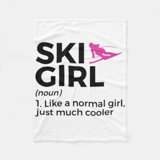 Ski Girl Definition Funny Ski Fleecedecke