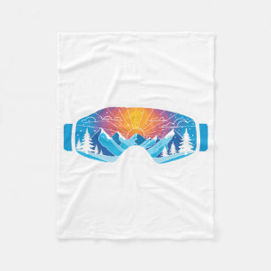 Ski Goggles Kunst, Dichtung und Musik Minimalistis Fleecedecke