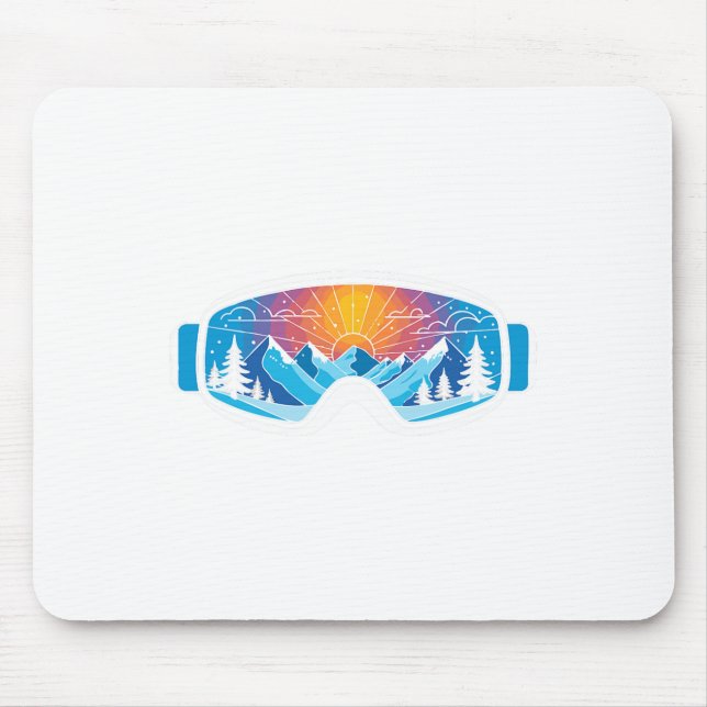 Ski Goggles Kunst, Dichtung und Musik Minimalistis Mousepad (Vorne)