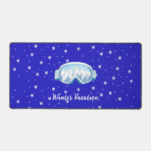 Ski Goggles Schneeflottanz Individueller Urlaub Schreibtischunterlage