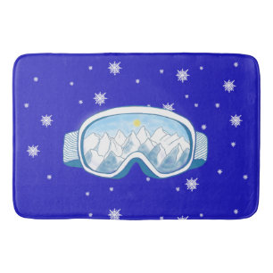 Ski Goggles Snowflake Tanz Badematte