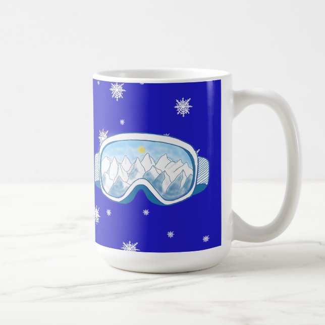 Ski Goggles Snowflake Tanz Kaffeetasse (Rechts)
