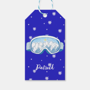 Ski Goggles Snowflake Tanz Personalisiert Geschenkanhänger