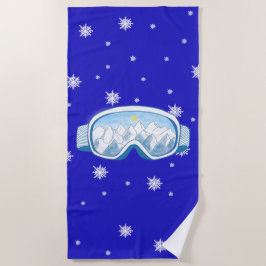 Ski Goggles Snowflake Tanz Strandtuch